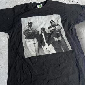 Cross Colours Rap T Shirt Mens Black Graphic Hip Hop 90s Retro Y2K Size S